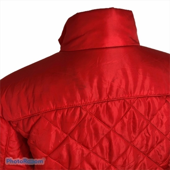 Lands End Quilted Red Jacket LP Large Petite Coat Women’s - Picture 4 of 11
